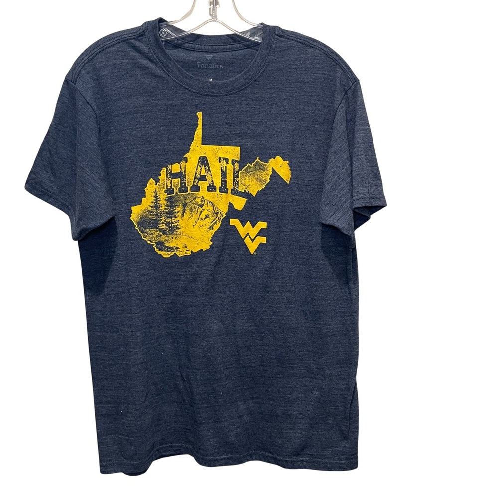 Fanatics West Virginia Mountaineers Graphic T Shirt m NCAA Blue Men Size Medium